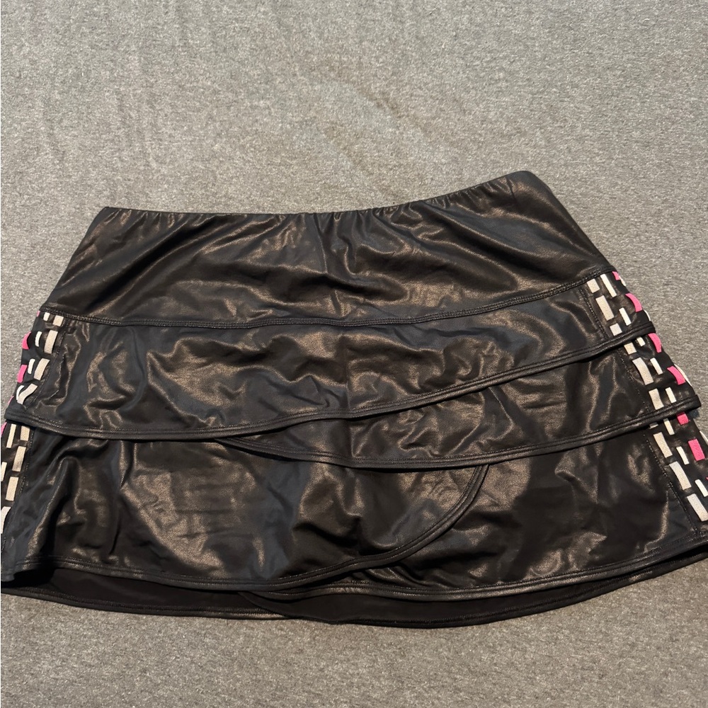 Lucky in Love Black Tennis Skirt
